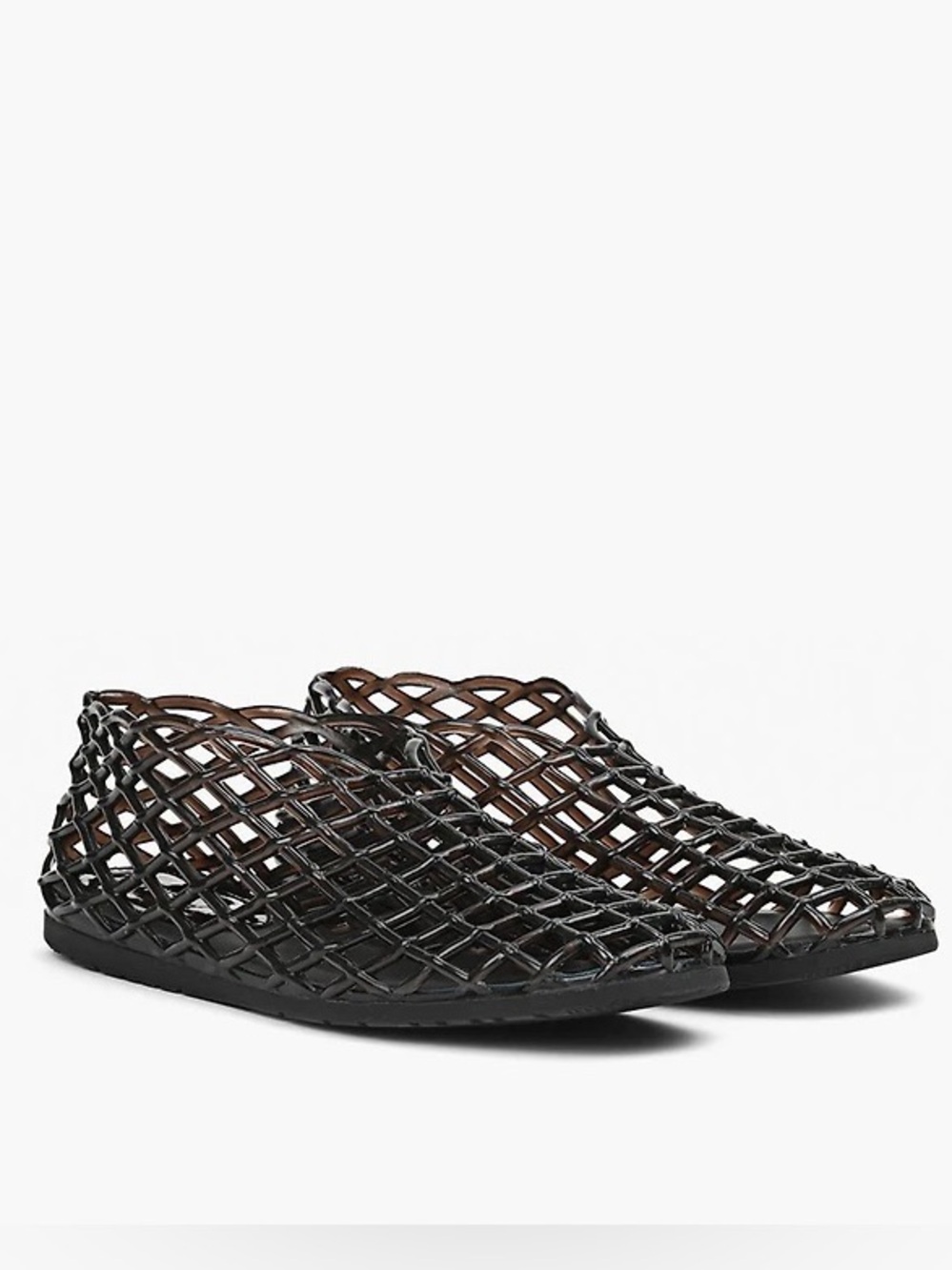 wishbone jelly net slip on thin sneaker shoes open weave viral goth slippers